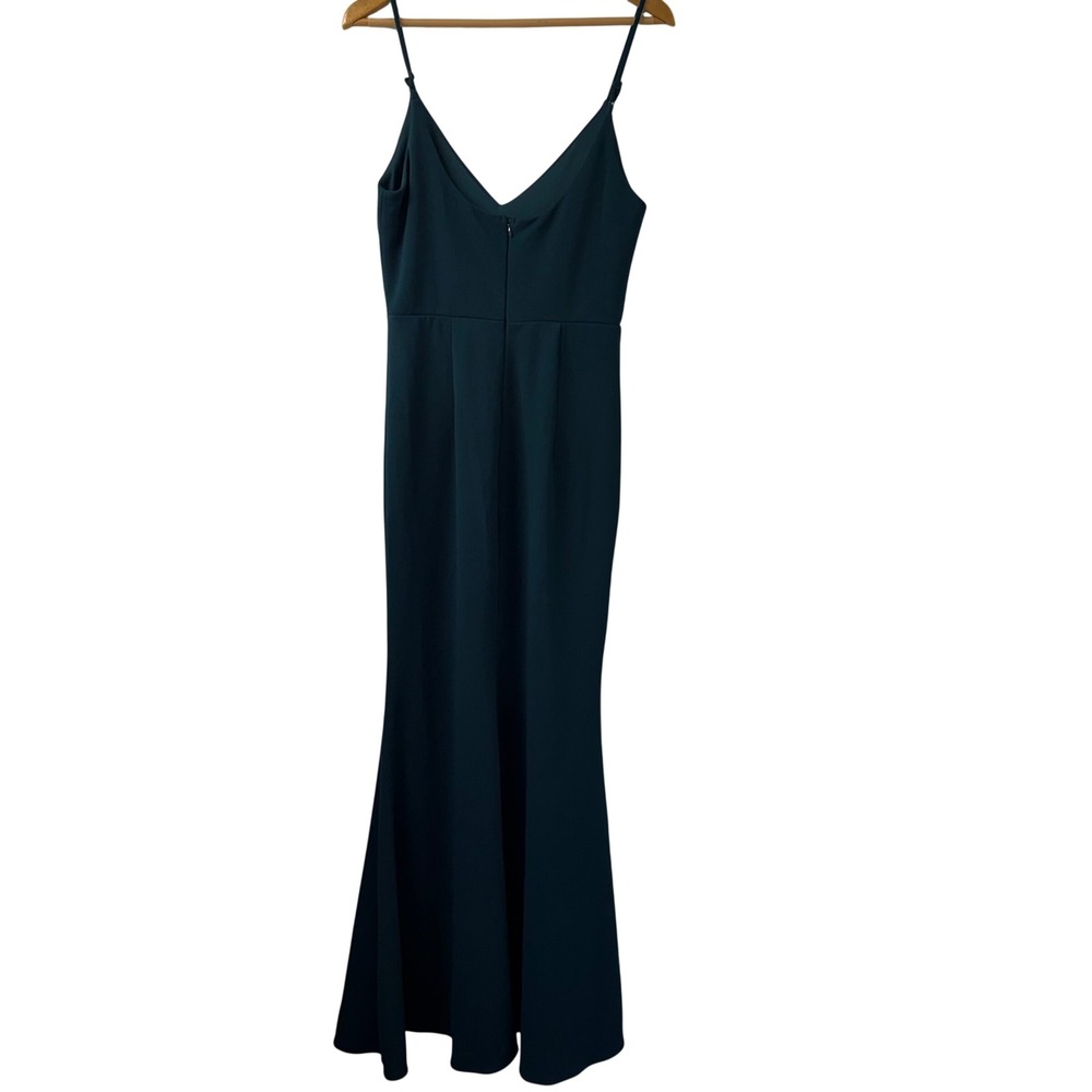 Lulus Teal Satin Maxi Dress Slip Bias Cut Mermaid Formal Wedding Guest M Prom - Picture 7 of 11
